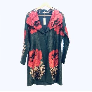 [ NWT ] HEBE Kaftan // Deep Sea Floral Open Kaftan